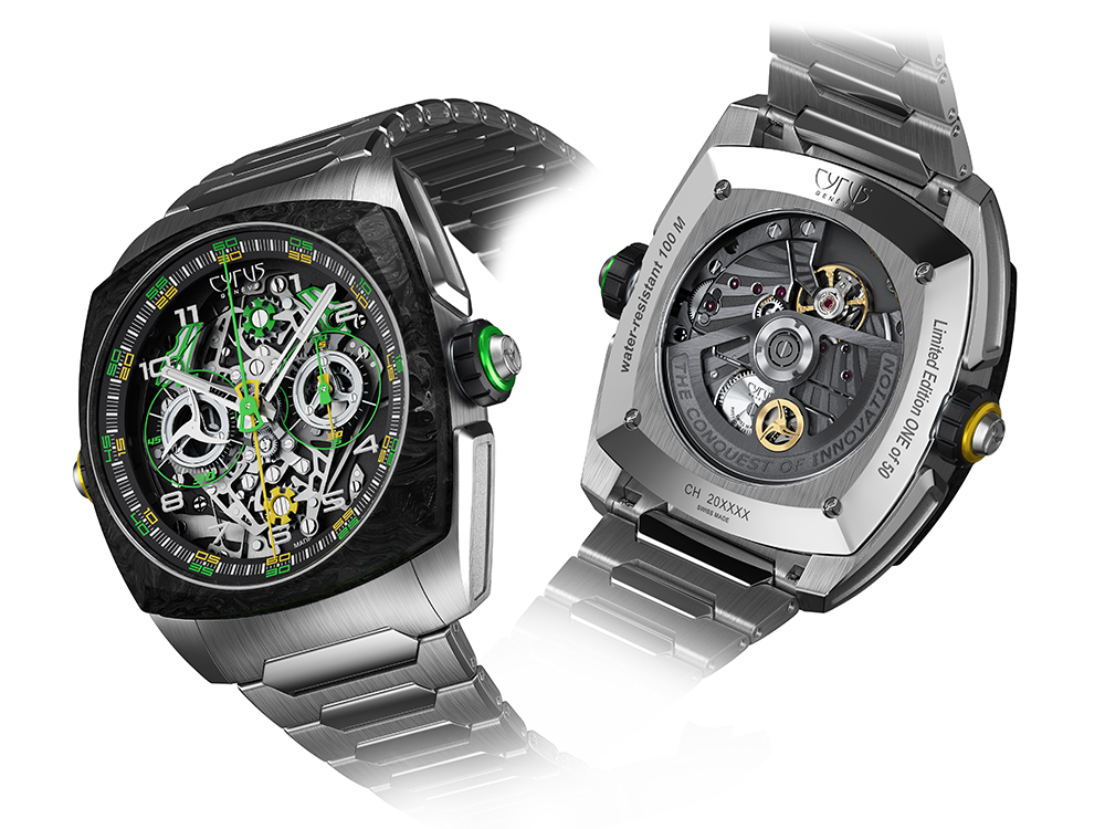 CYRUS GENÈVE賽瑞於2023鐘錶與奇蹟高級鐘錶展推出全新腕錶“KLEPCYS DICE LIME CARBON” 、“KLEPCYS GMT OCEAN BLUE” 及 “KLEPCYS GMT PALM GREEN”