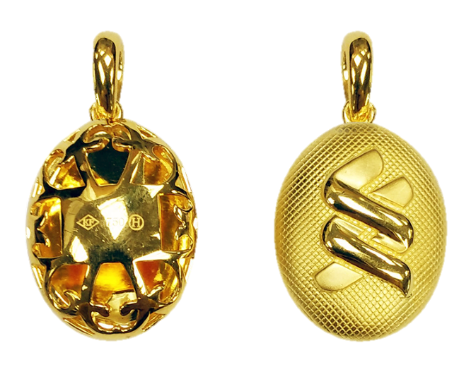 18K Gold Brand Logo Pendant