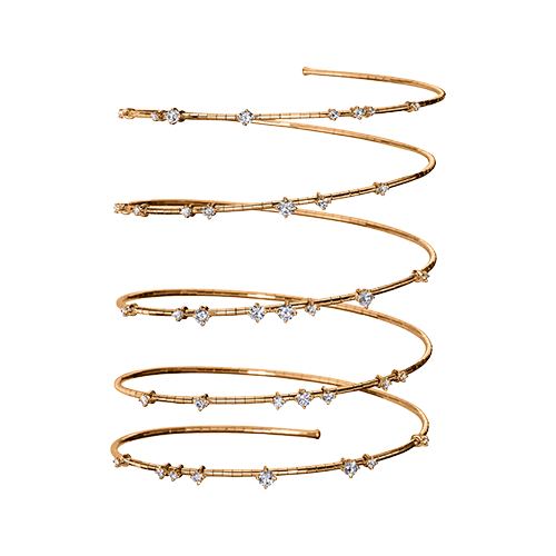 MATTIA CIELO 18K ROSE GOLD & TITANIUM DIAMOND BANGLE