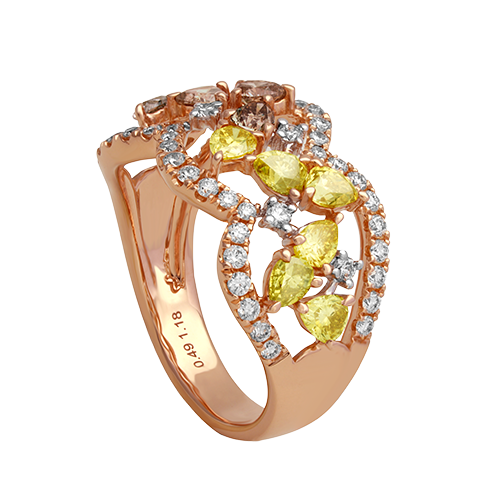 18K GOLD COLOR DIAMOND RING