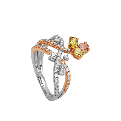 18K GOLD COLOR DIAMOND RING