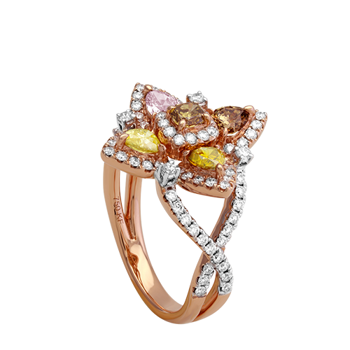 18K GOLD COLOR DIAMOND RING