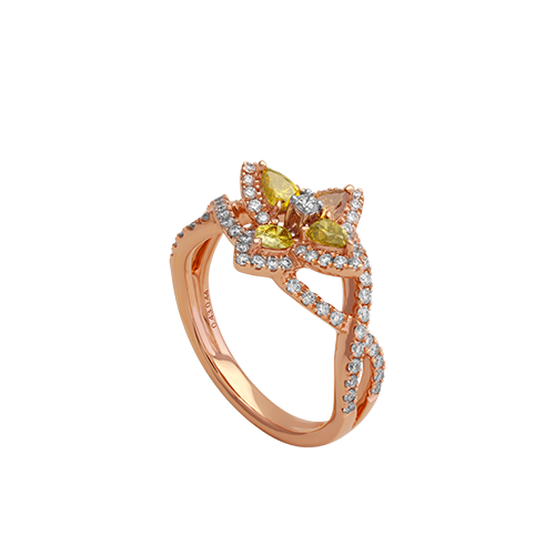 18K GOLD COLOR DIAMOND RING