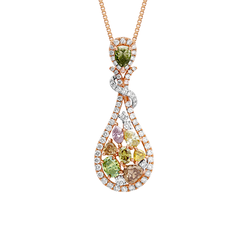 18K GOLD COLOR DIAMOND PENDANT