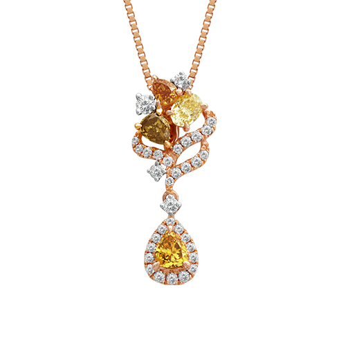 18K GOLD COLOR DIAMOND PENDANT