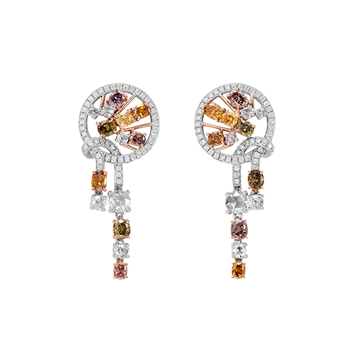 18K GOLD COLOR DIAMOND EARRING