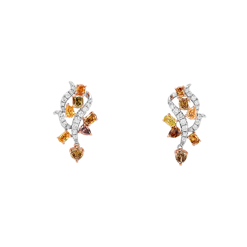 18K GOLD COLOR DIAMOND EARRING