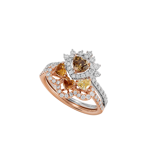 18K GOLD COLOR DIAMOND RING