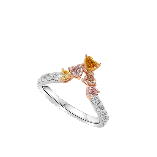 18K GOLD COLOR DIAMOND RING