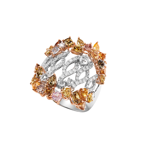 18K GOLD COLOR DIAMOND RING