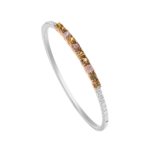 18K GOLD COLOR DIAMOND BANGLE