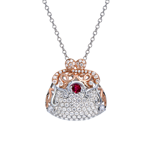  18K Gold Ruby Pendant