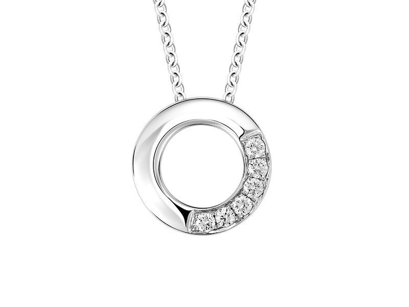 PAST PRESENT FUTURE 18K GOLD DIAMOND PENDANT