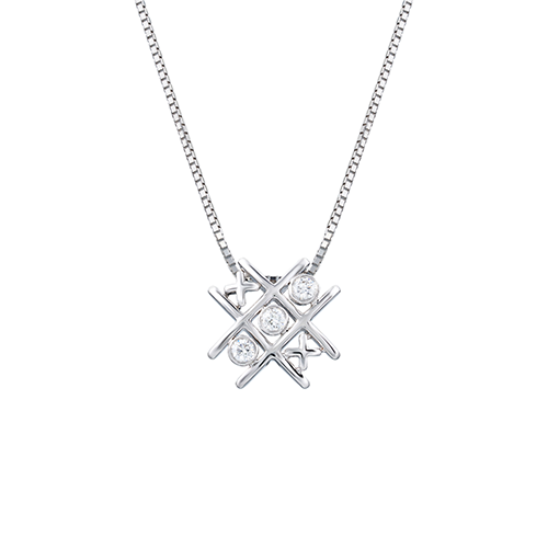 18K White Gold Diamond Necklace