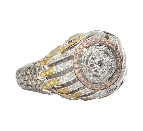 H-DN 18K GOLD COLOR DIAMOND RING