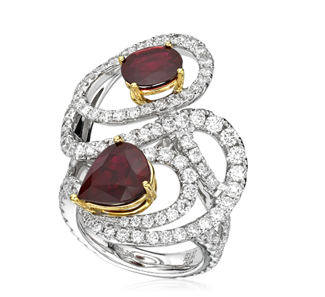 18K GOLD RUBY RING