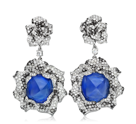 18K GOLD SAPPHIRE EARRING