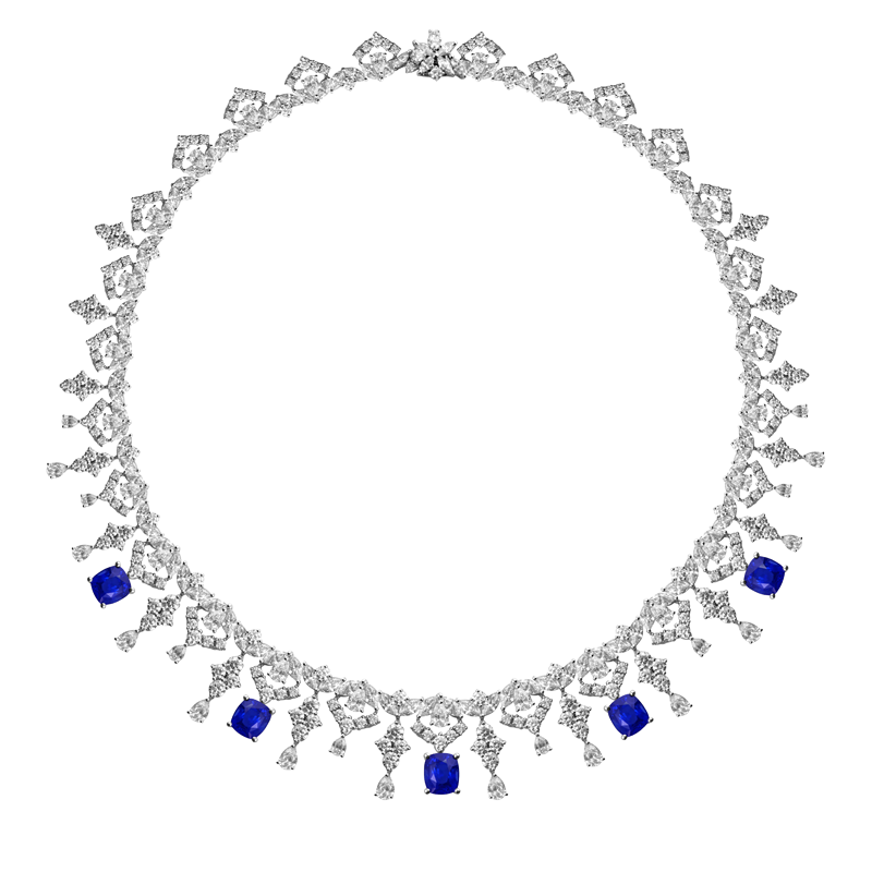 18K GOLD SAPPHIRE NECKLACE