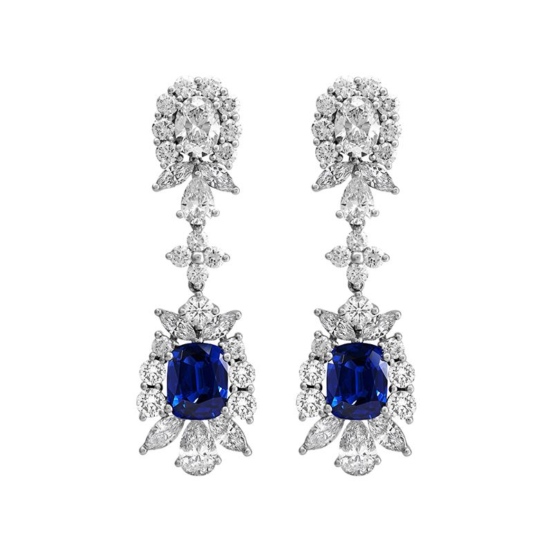 18K GOLD SAPPHIRE EARRING