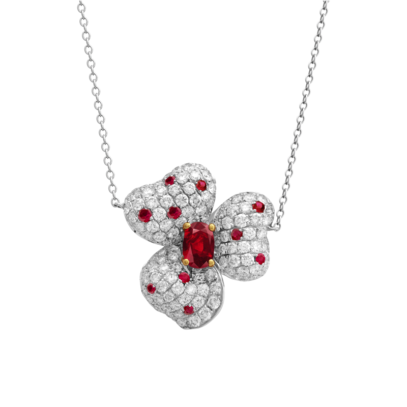 18K GOLD RUBY NECKLACE