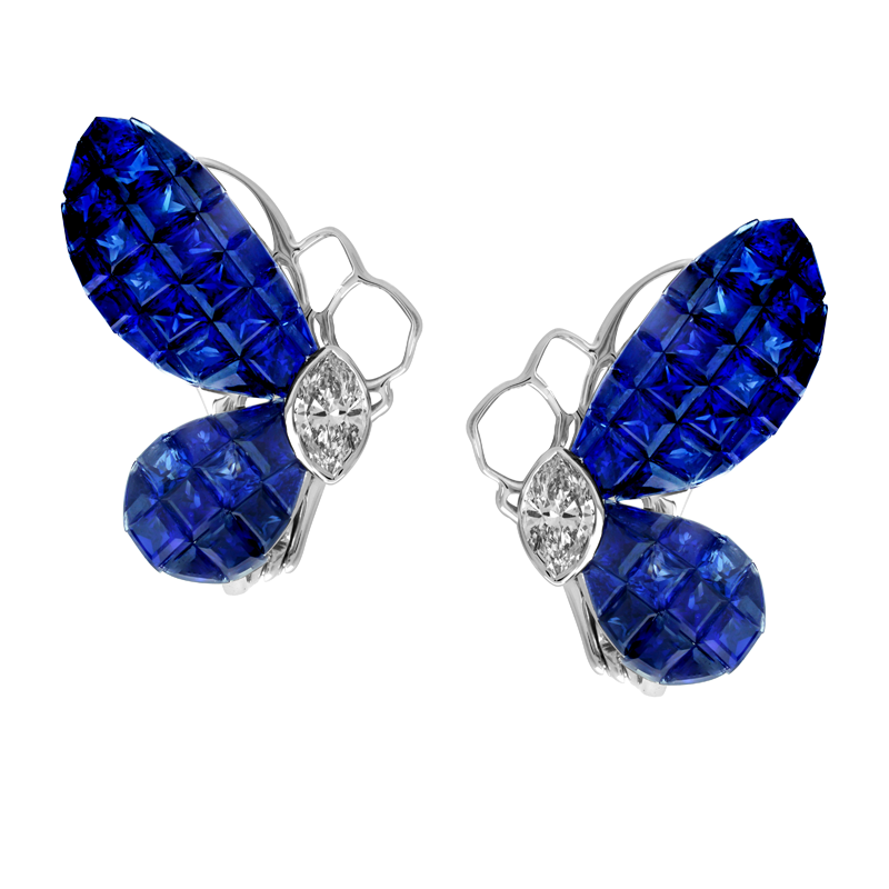 STENZHORN 18K GOLD SAPPHIRE EARRING