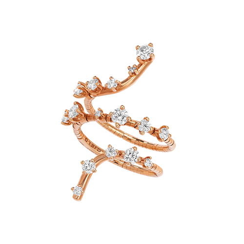 MATTIA CIELO 18K ROSE GOLD & TITANIUM DIAMOND RING