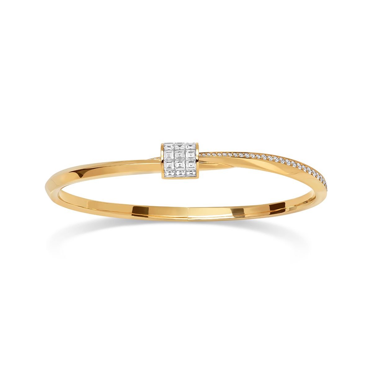 STENZHORN 18K GOLD DIAMOND BANGLE