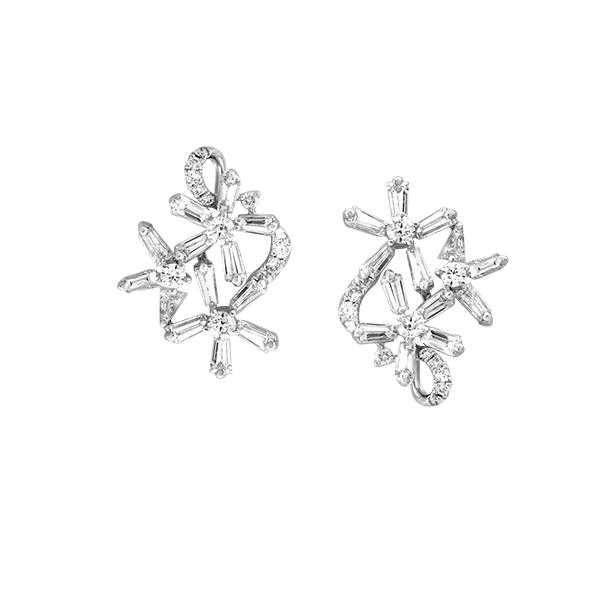 Crossette Collection Diamond Earrings