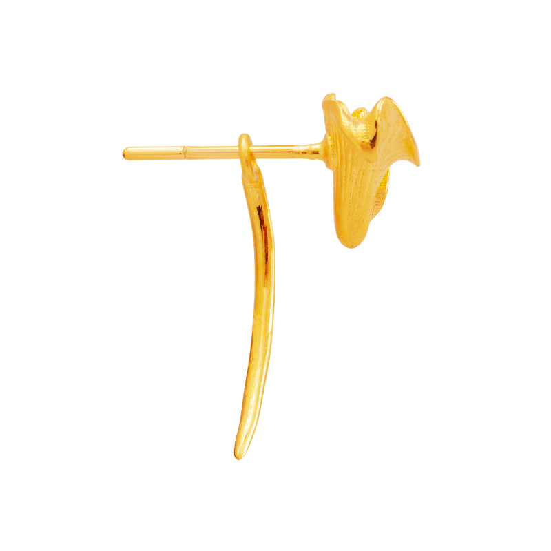 足金馬蹄蘭耳環