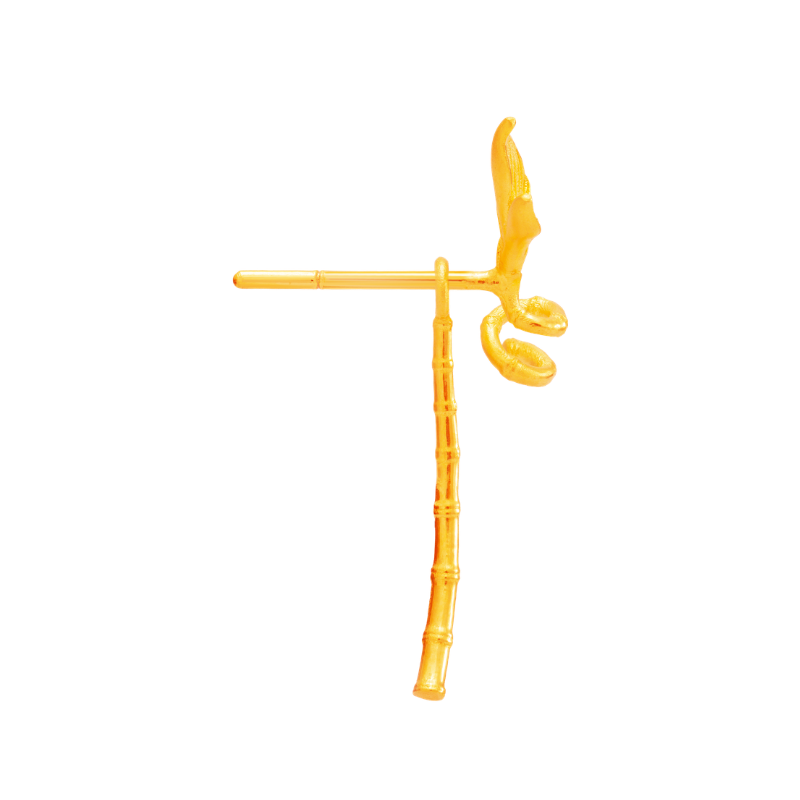 足金富貴竹耳環