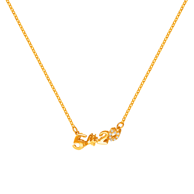 999 Gold 5420/Babe Necklace with Diamonds
