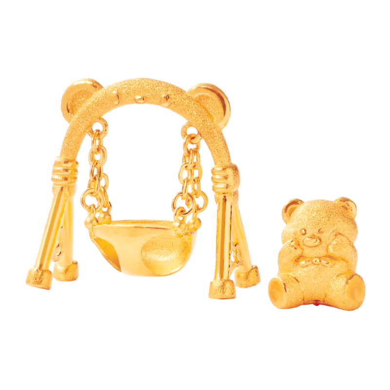 Teddy Bear Swing Chuk Kam Ornament