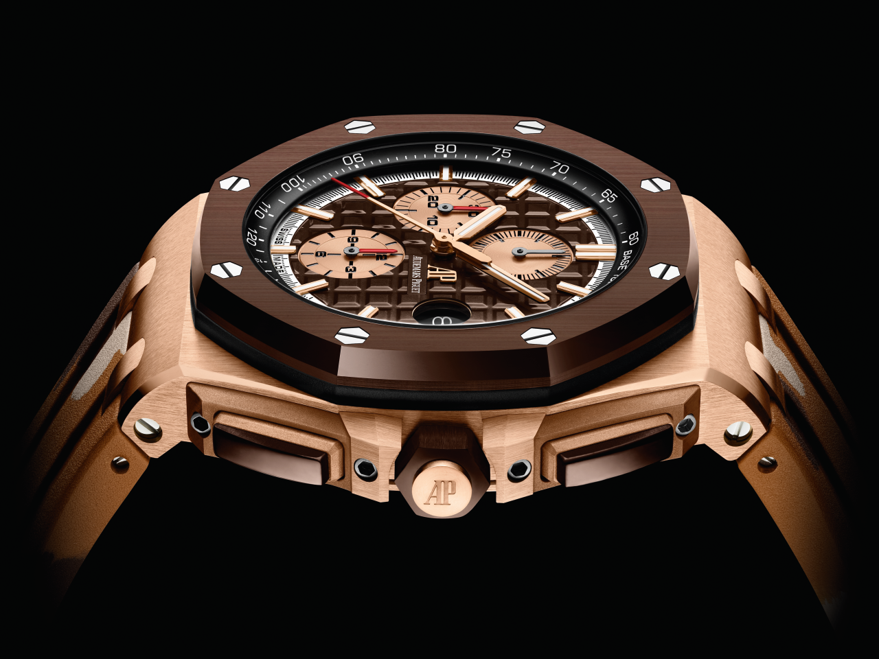 AUDEMARS PIGUET 44mm 18K ROSE GOLD & CERAMIC AUTOMATIC WATCH