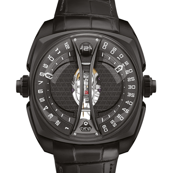 CYRUS 44mm DIAMOND-LIKE CARBON TITANIUM MANUAL-WINDING WATCH