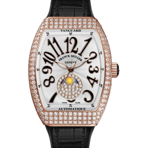 FRANCK MULLER 32X42.3MM 18K玫瑰色黄金镶钻石自动表