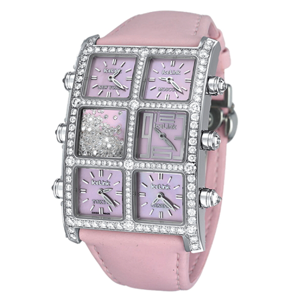 ICELINK 45X33MM STAINLESS STEEL & DIAMOND QUARTZ WATCH